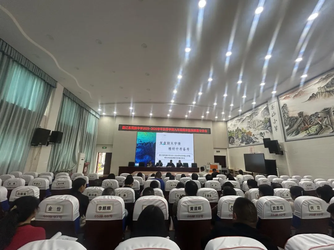 复盘期末学情,精研中考备考——墨江县民族中学2025-2026学年秋季学期九年级期末监测教学质量分析会 第5张