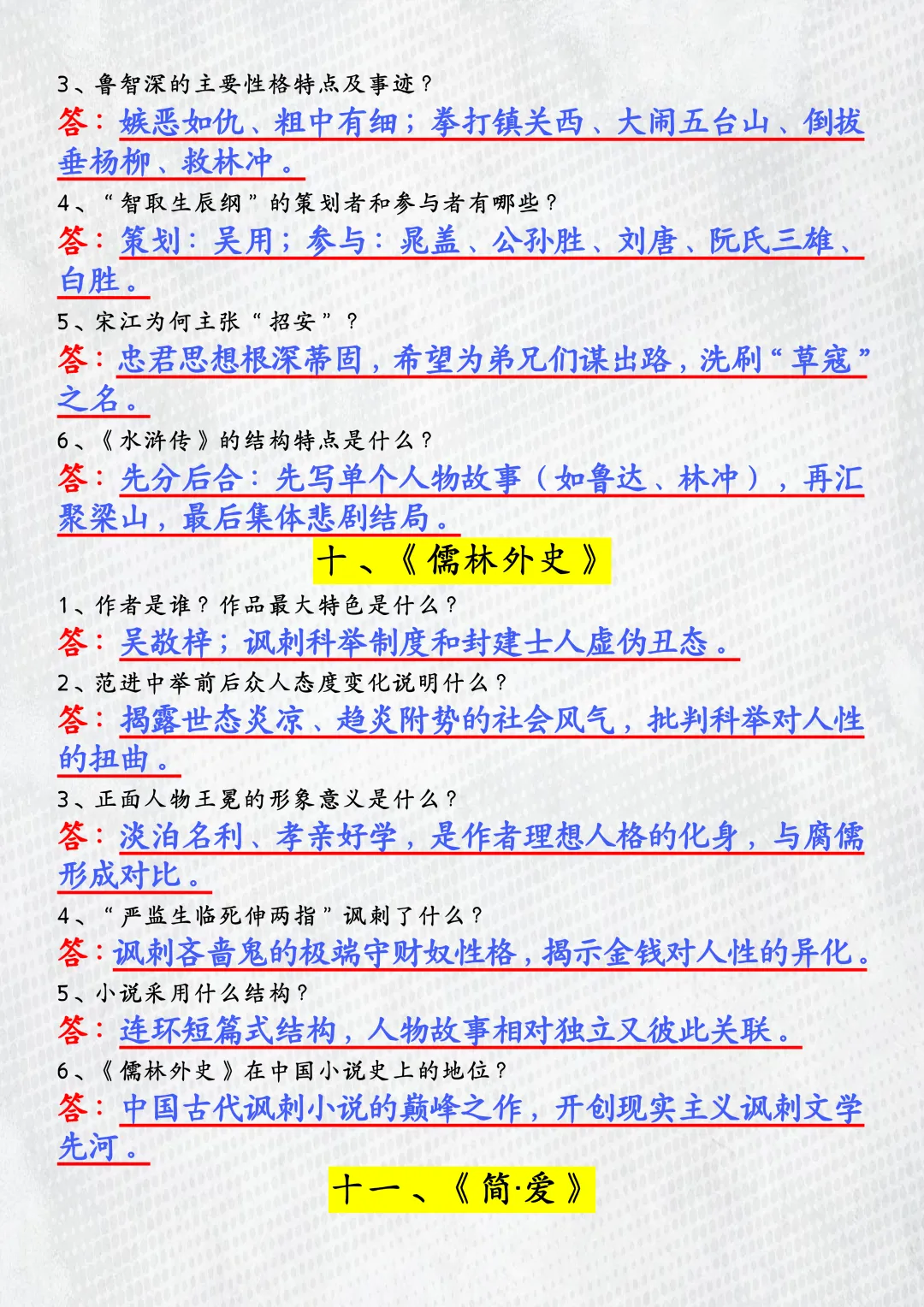 2026中考语文 | 一轮复习:12本必考名著知识点,寒假吃透,让你从“瞎猜”到“秒答”! 第8张