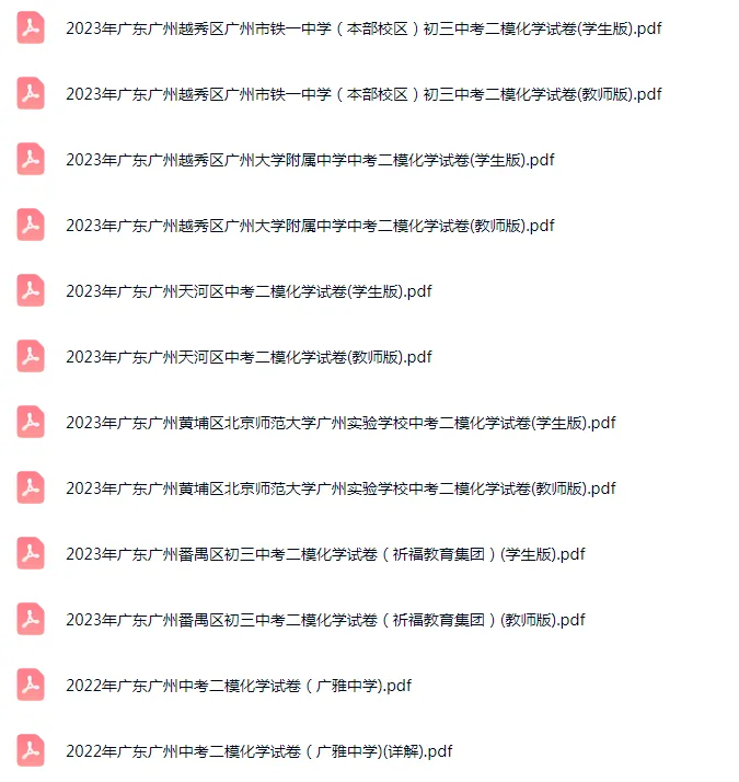 2021-2025年广东广州各区初三中考二模化学试卷 第5张