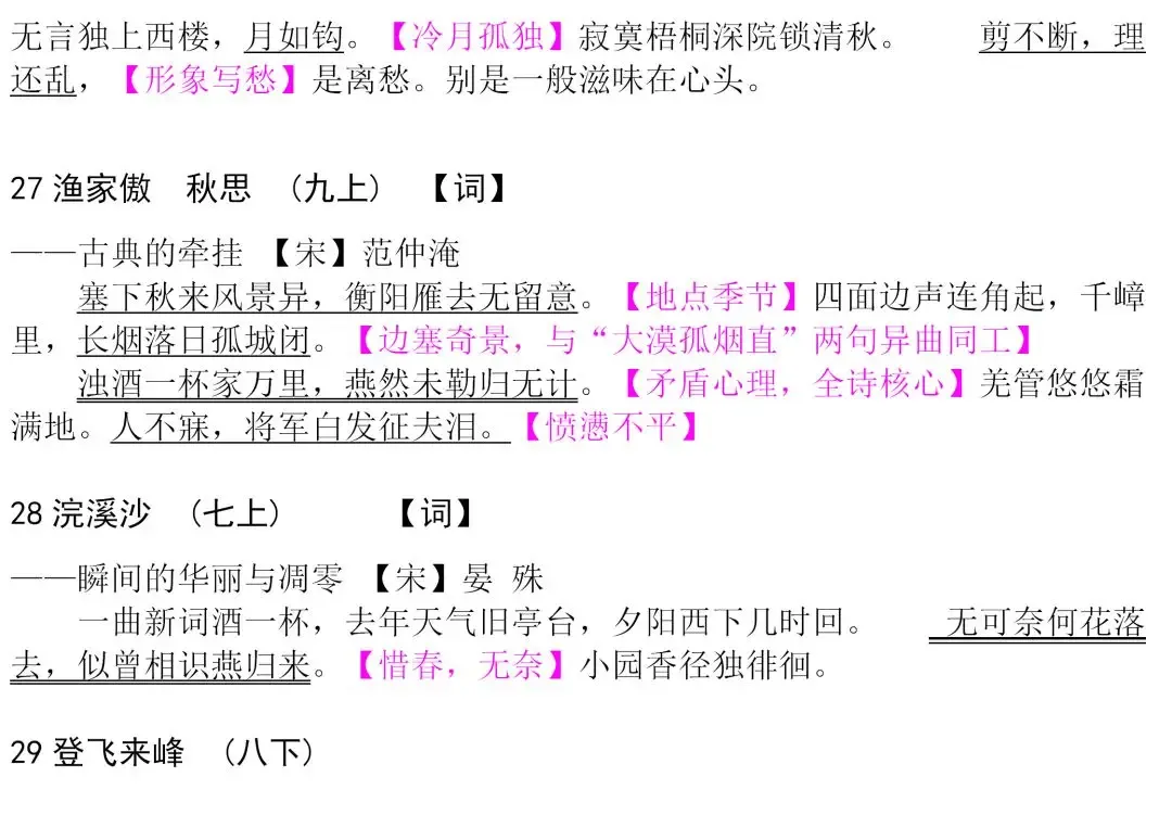 初中生必背古诗文整理汇总,中考语文必备! 第15张