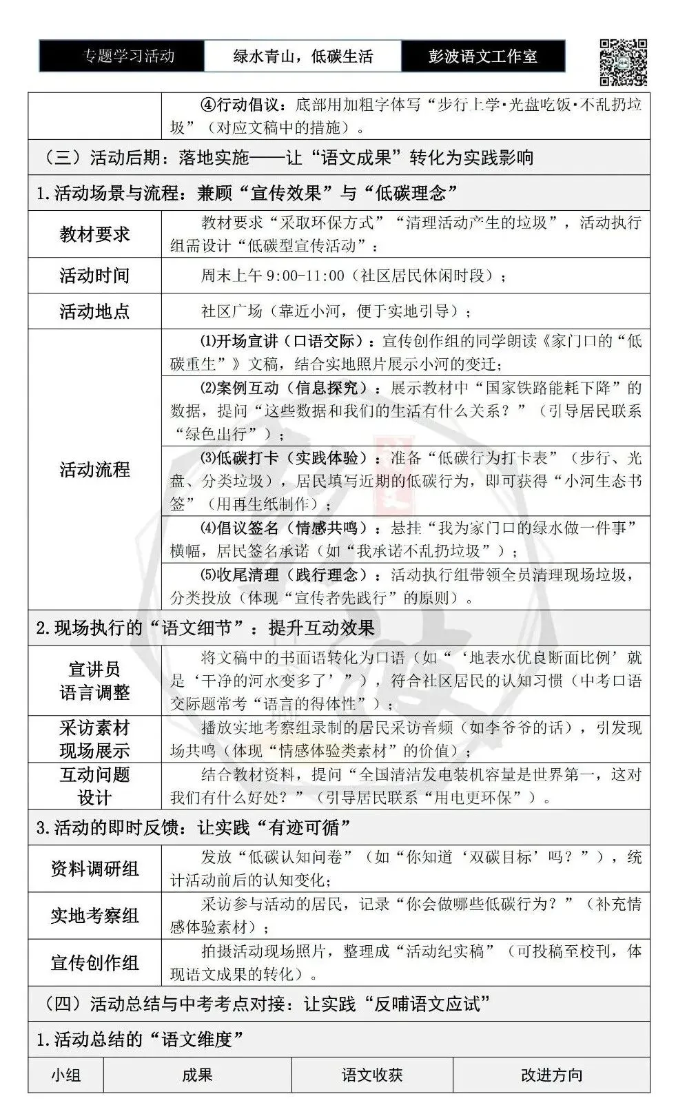 【中考语言专项-专题学习活动】-八年级下-07绿水青山,低碳生活-知识手册(2元) 第14张