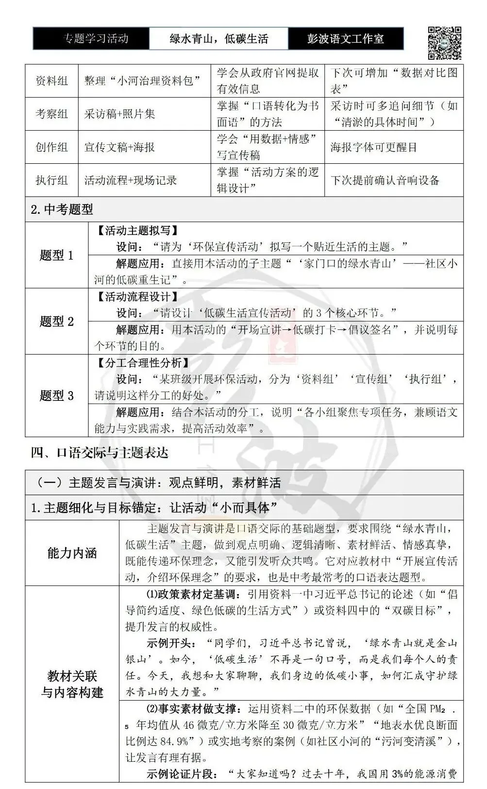 【中考语言专项-专题学习活动】-八年级下-07绿水青山,低碳生活-知识手册(2元) 第15张