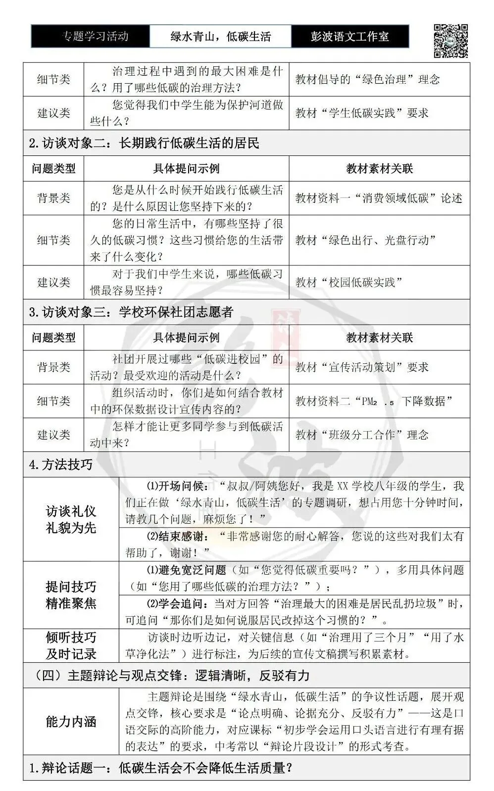 【中考语言专项-专题学习活动】-八年级下-07绿水青山,低碳生活-知识手册(2元) 第18张