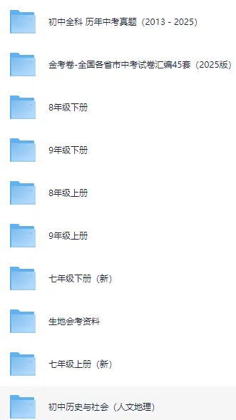 初中资料合集大小卷/中考真题分类/试题研究初中全科资料 第3张
