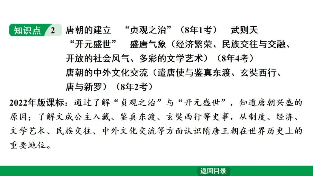 2026江西中考第一轮复习|中古 第五单元 隋唐时期:繁荣与开放的时代 第13张