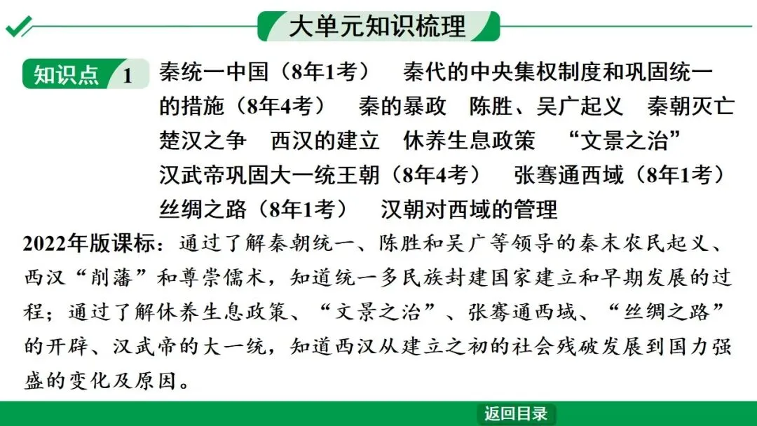 2026江西中考第一轮复习|中古 第三单元 秦汉时期:统一多民族国家的建立和巩固 第7张
