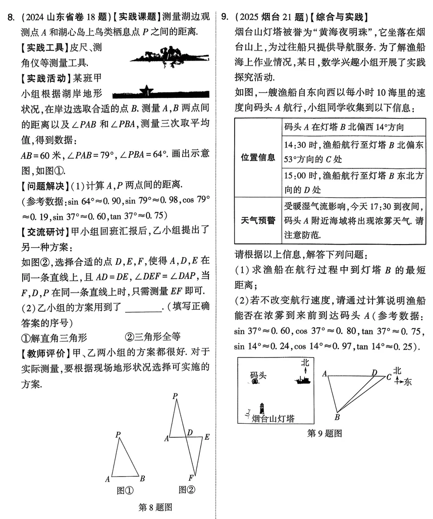 2026《√中考•试题研究》数学 精讲精练 山东、河北 第8张