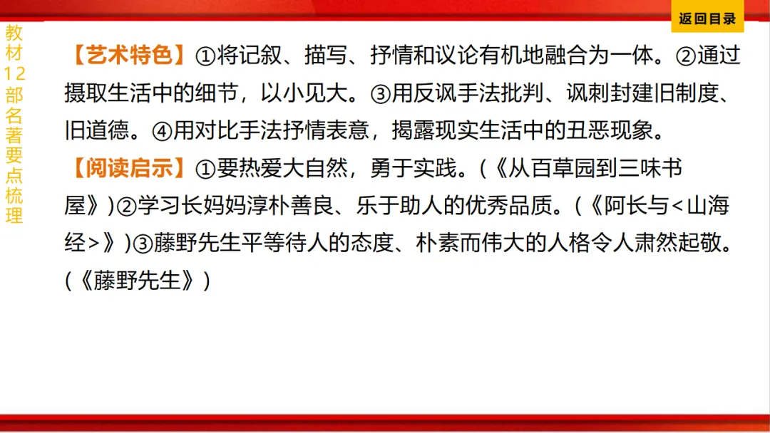 2026年中考语文第一轮复习 专题十四《名著阅读》ppt 第8张
