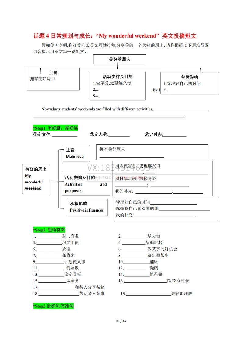 2026年中考英语作文18 天进阶训练手册(原卷版+解析版) 第12张