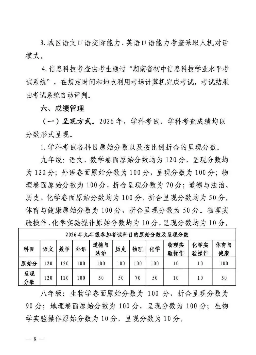 2026年株洲中考大调整!总分直降 100 分!这几门都开卷考! 第35张