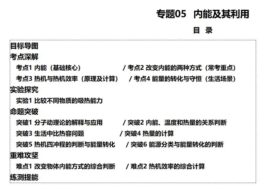 2026年中考物理一轮复习高效培优讲义和专项训练题(文末有下载方式) 第5张