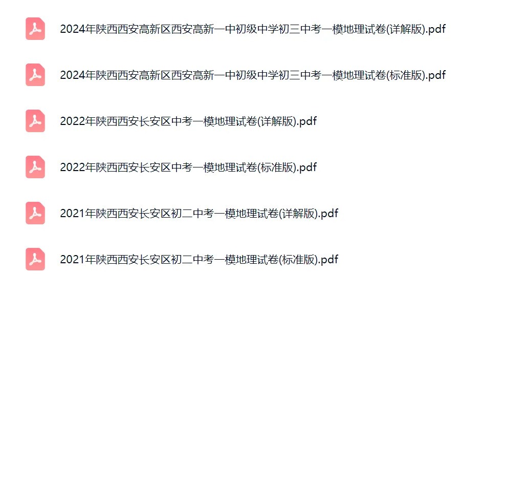 2021-2024学年陕西西安中考一模地理真题及答案解析 第2张