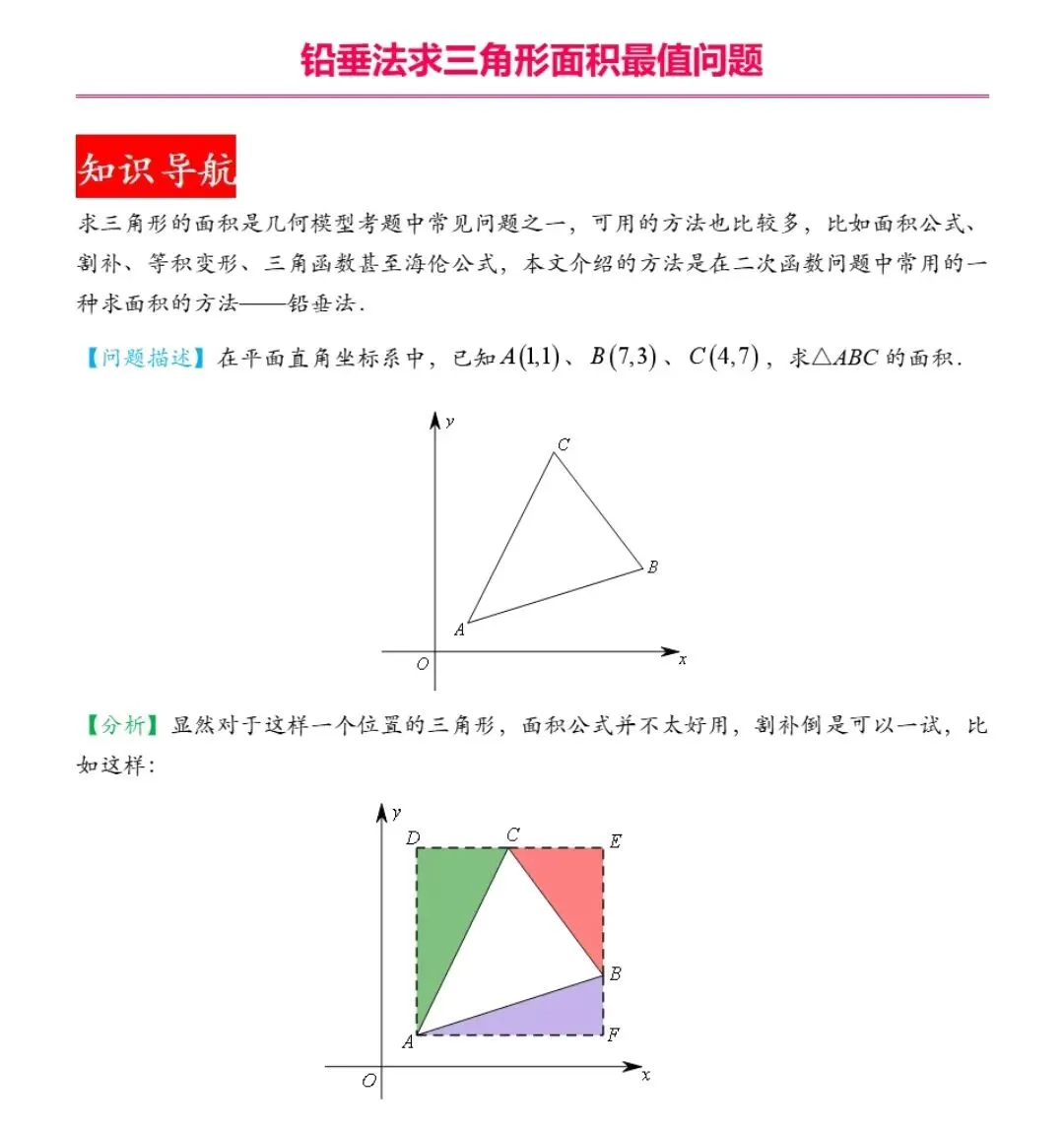 【中考数学】24种二次函数与几何模型综合压轴题新题型解法精讲解析 第4张