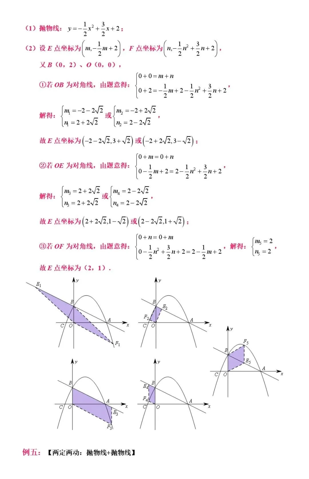 【中考数学】24种二次函数与几何模型综合压轴题新题型解法精讲解析 第17张