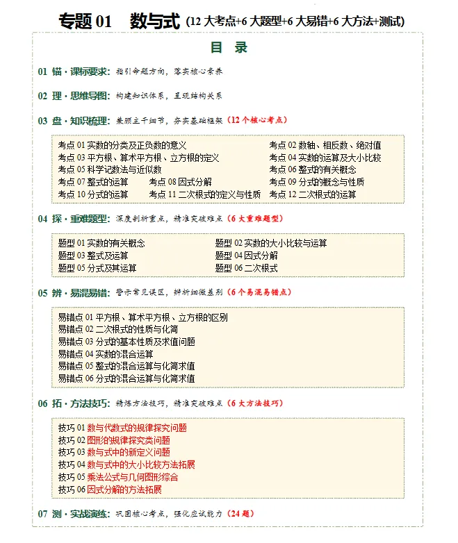 最新!!2026年中考数学一轮复习特训(知识考点清单+重难点拔高+提分专训), 全国通用 第4张