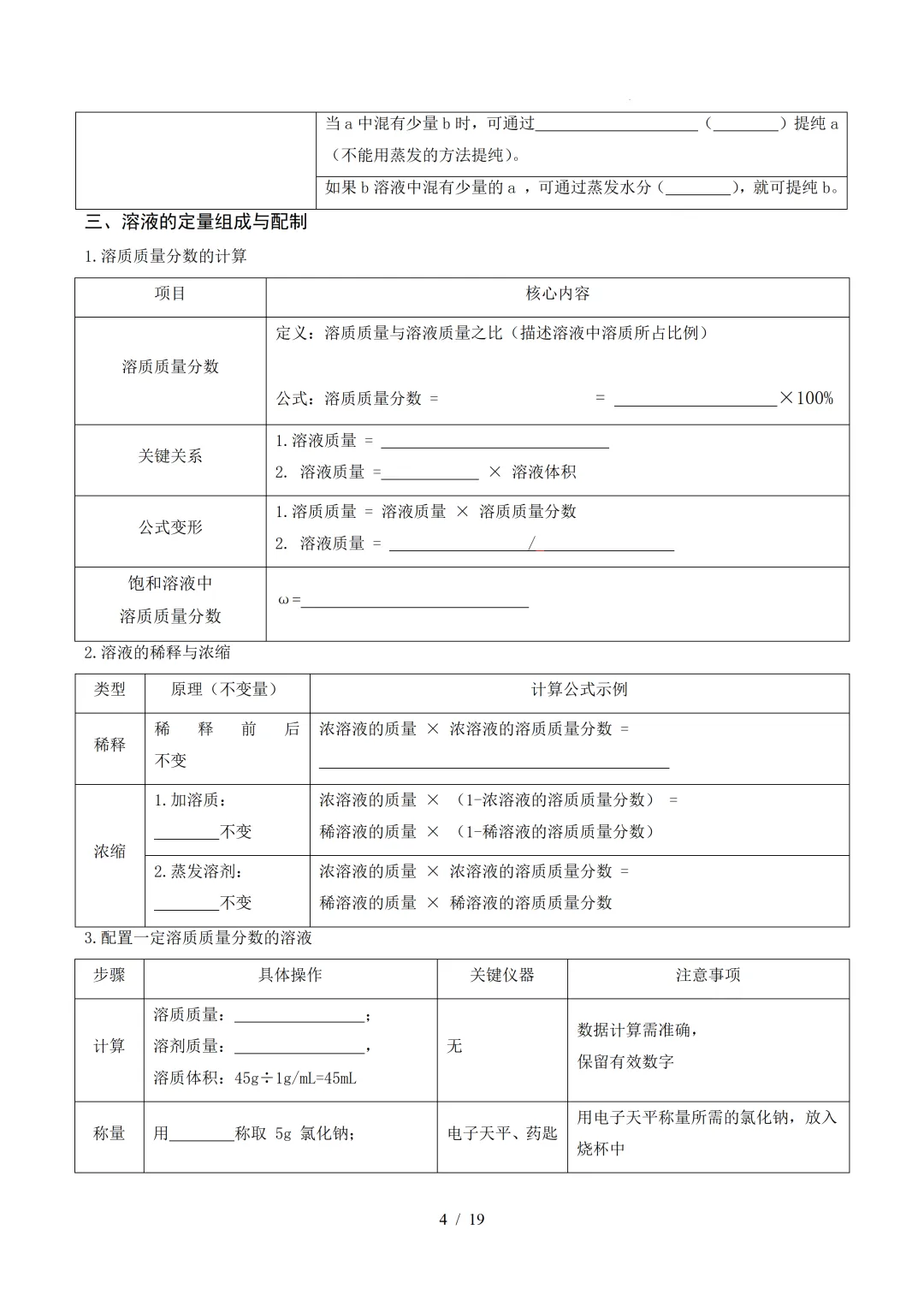 中考化学 | 寒假复习讲义 专题07 溶液(上海专用)——原卷&解析 第6张