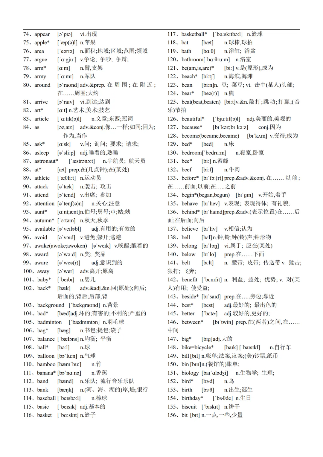 中考英语新课标1600词正序背诵表,全是必考词汇!可免费下载 第3张