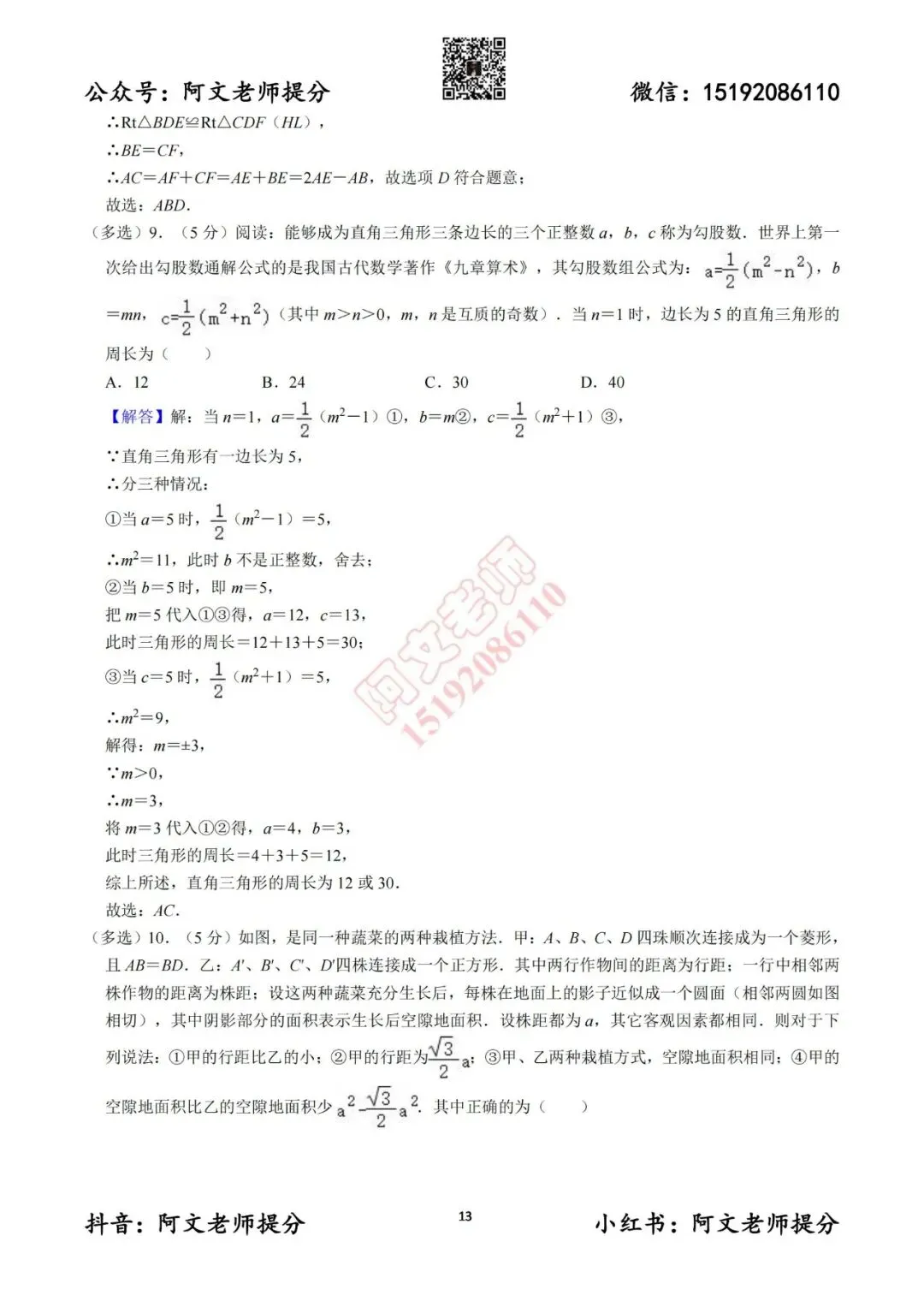 阿文中考第12套2025中考一模潍坊(含答案) 第13张
