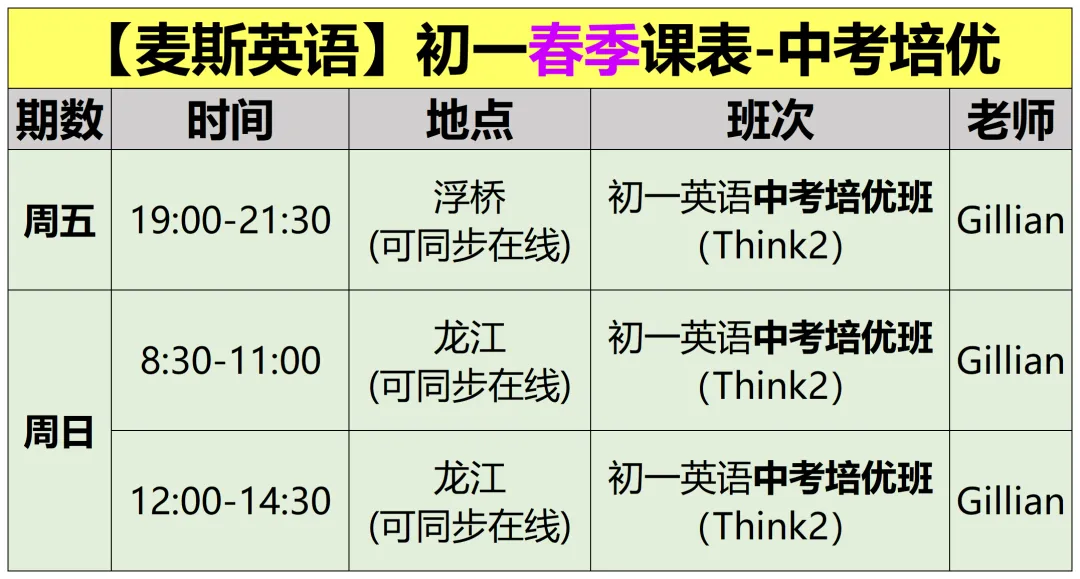2026初一英语中考培优班课程体系&寒春课程详介 第16张
