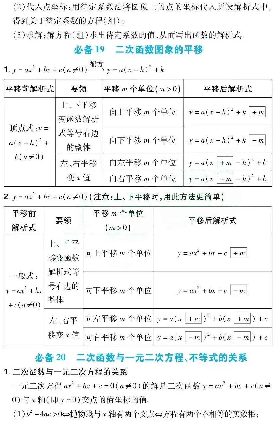 中考数学总复习:初中数学必备43个基础知识点(可打印) 第12张