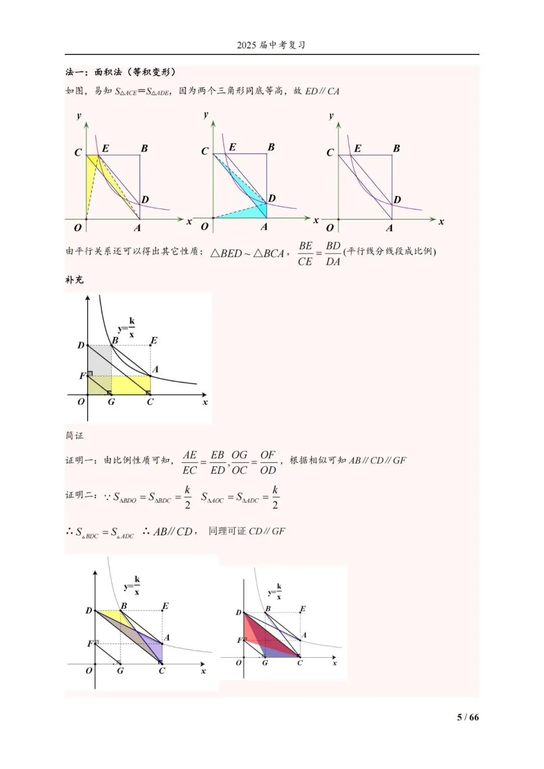 中考压轴经典13册——反比例函数14类题型 第19张