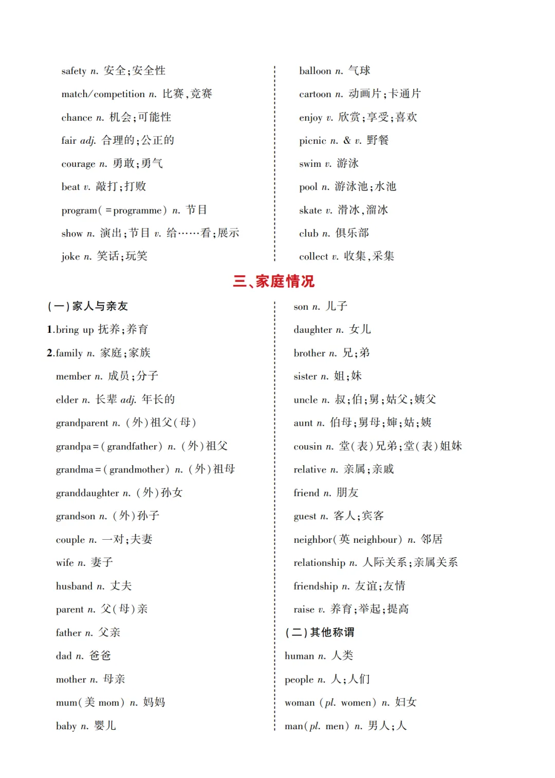 中考英语必背话题词汇+必背短语分类记忆,可免费下载打印 第10张