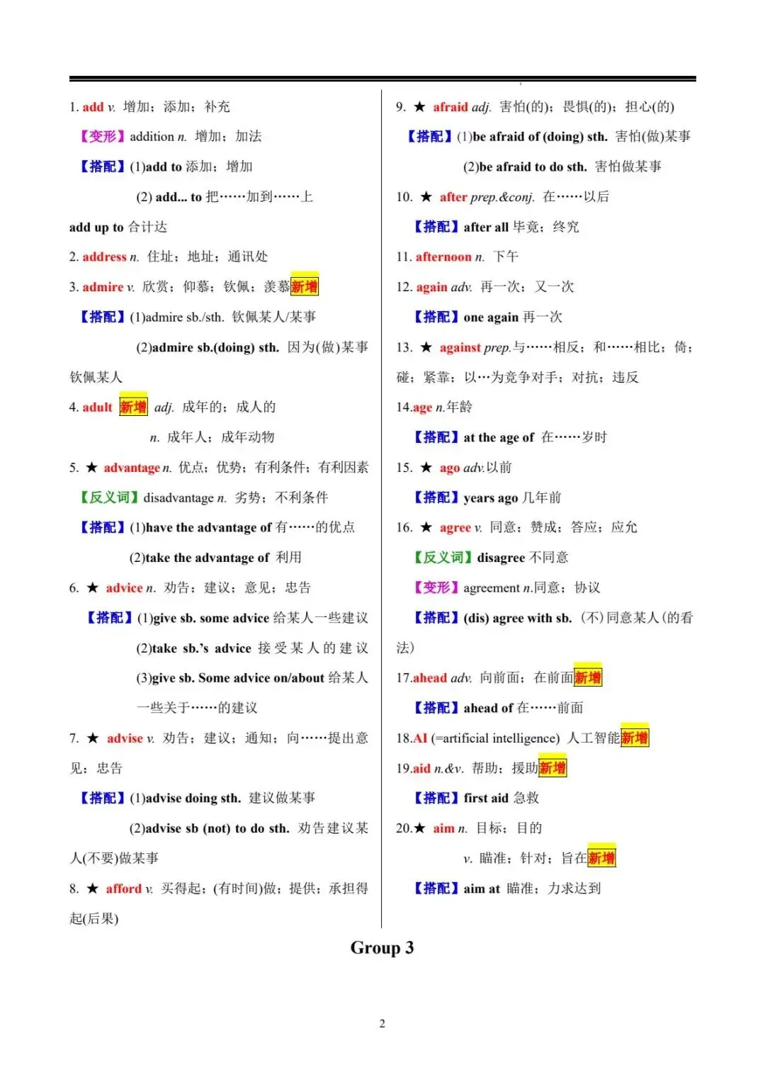 中考词汇 | 20 天搞定中考英语必背 1600 词 第4张