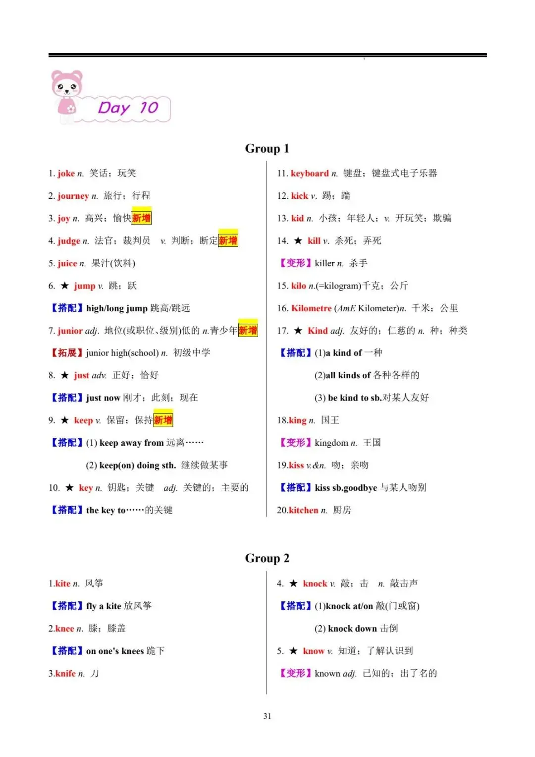 中考词汇 | 20 天搞定中考英语必背 1600 词 第32张