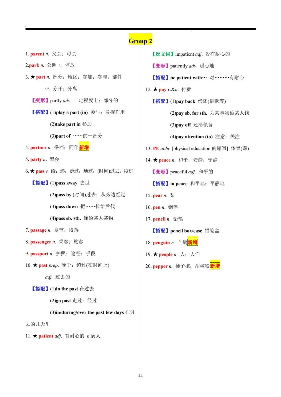 中考词汇 | 20 天搞定中考英语必背 1600 词 第45张
