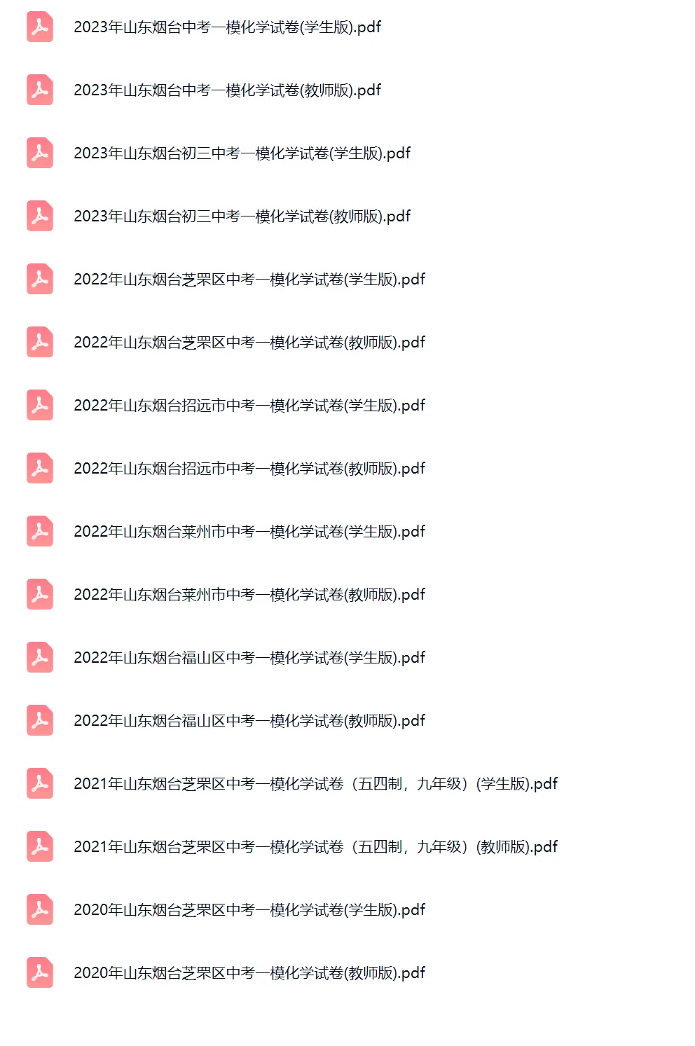 2020-2023学年山东烟台中考一模化学试卷真题及答案解析 第2张