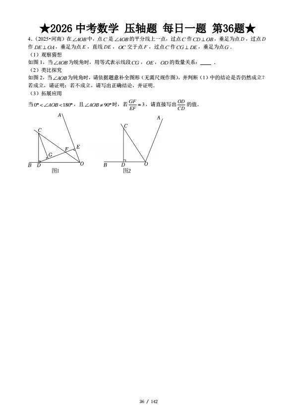 2026中考数学寒假复习专练——压轴突破 第7张