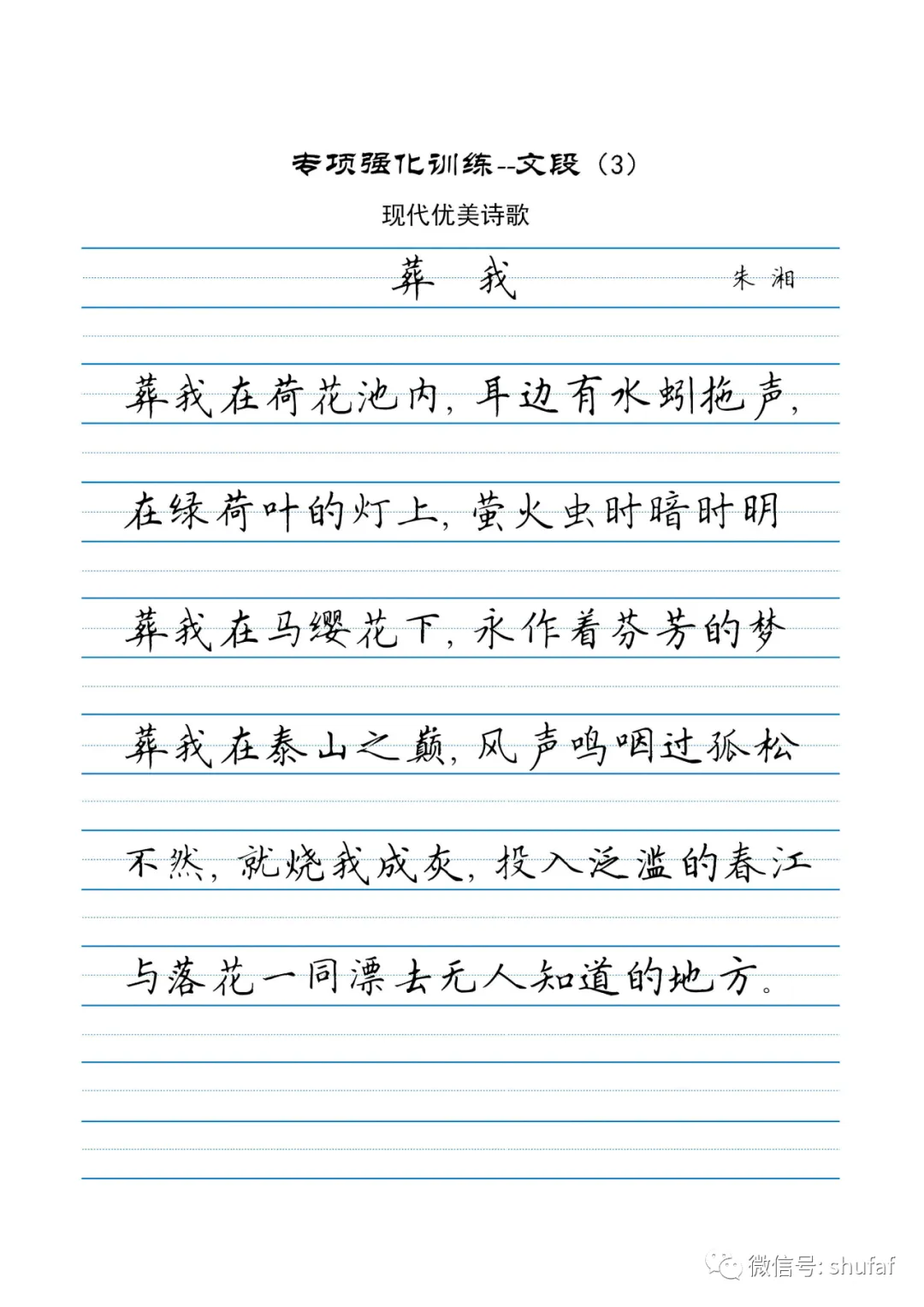 中考高考语文卷面提分训练,文章段落作文格练习字帖 第3张