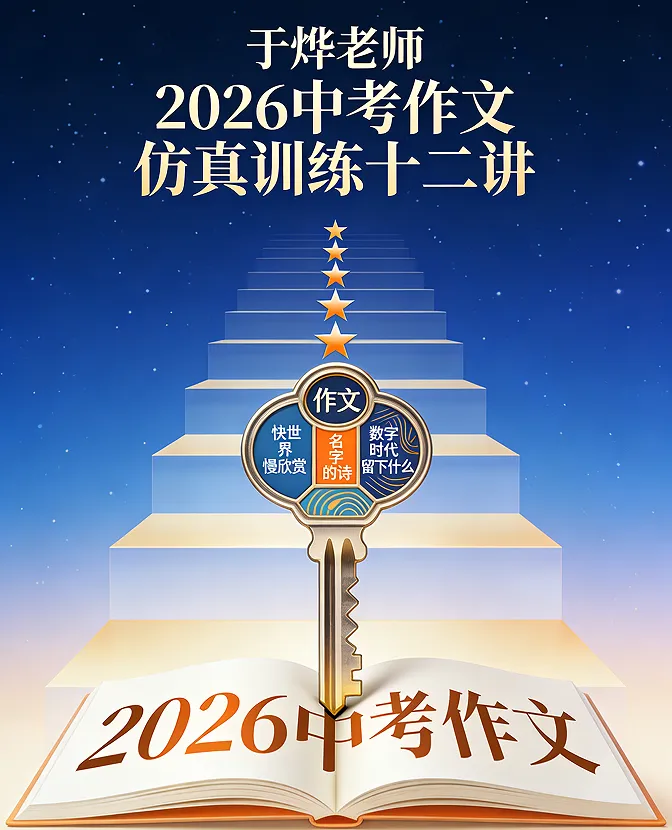 于烨老师2026中考作文仿真训练十二讲: 用三道预测题练透所有考点之第七讲 第8张