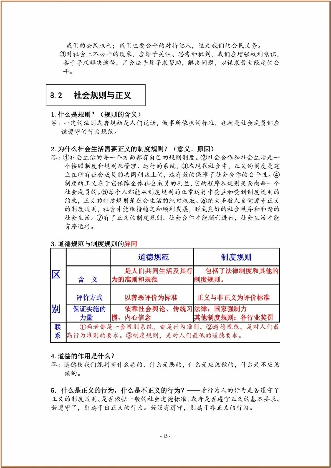 238中考政治复习知识要点 第15张
