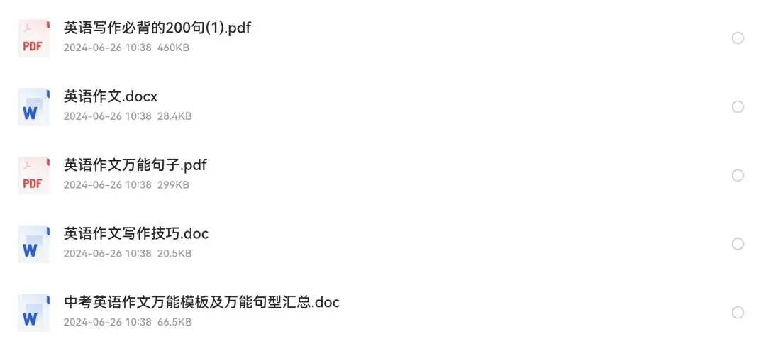 中考英语作文写作技巧+必背句型+万能模板(可下载) 第1张 中考英语作文写作技巧+必背句型+万能模板(可下载) 第1张