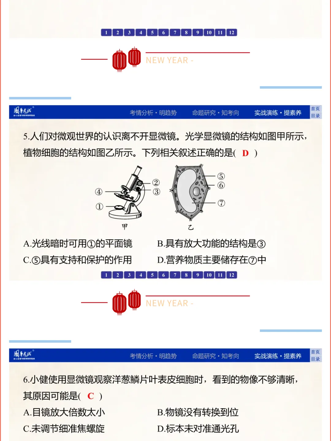 2026湖北版《解密中考• 生物》专题一 生物体的结构层次 第15张