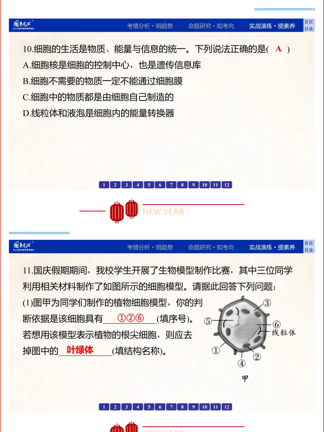 2026湖北版《解密中考• 生物》专题一 生物体的结构层次 第18张