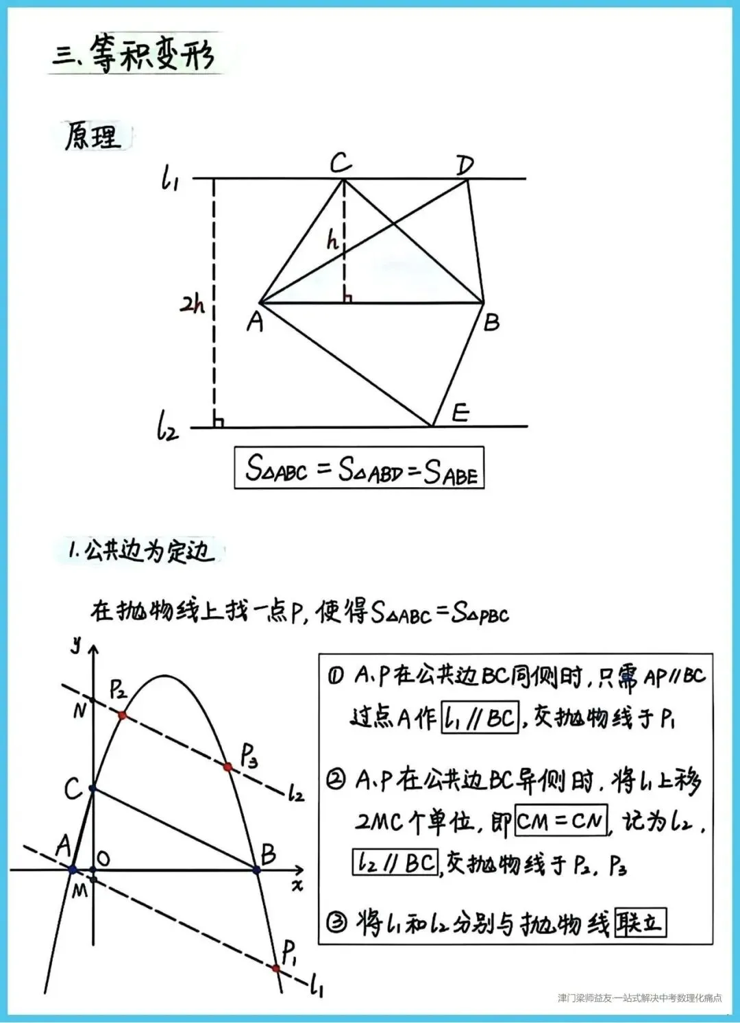 中考数学二次函数压轴题高端解题工具,吃透的话压轴题不再“难于上青天” 第5张 中考数学二次函数压轴题高端解题工具,吃透的话压轴题不再“难于上青天” 第5张