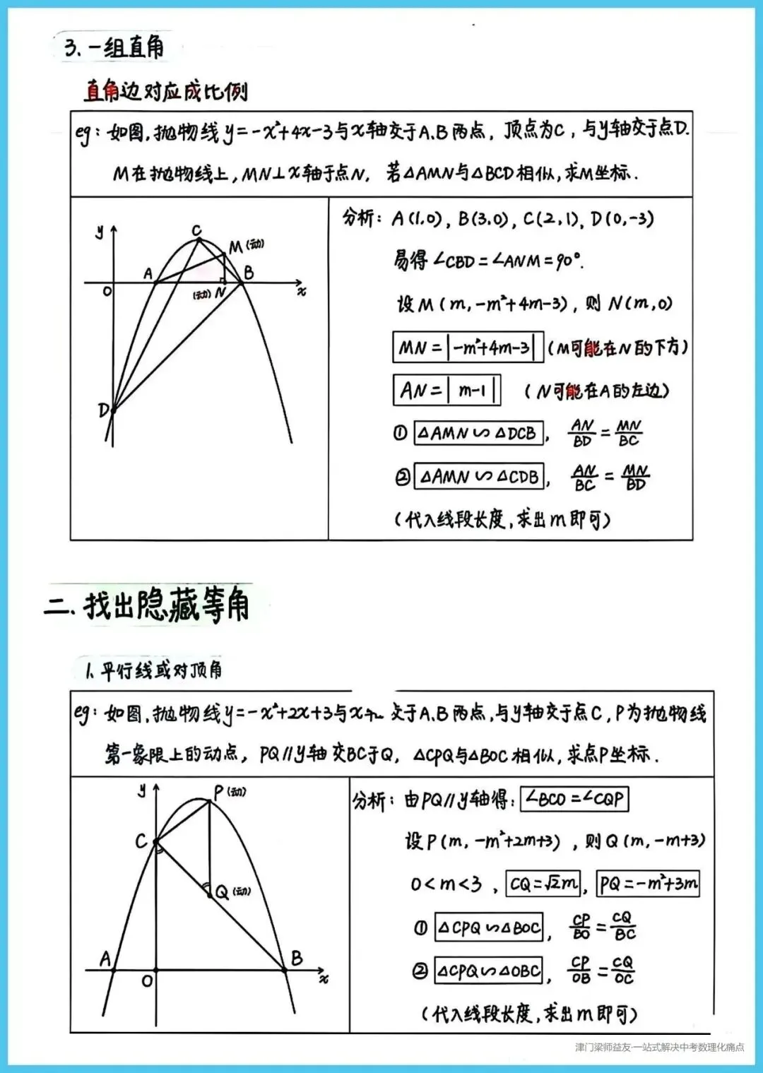 中考数学二次函数压轴题高端解题工具,吃透的话压轴题不再“难于上青天” 第12张 中考数学二次函数压轴题高端解题工具,吃透的话压轴题不再“难于上青天” 第12张