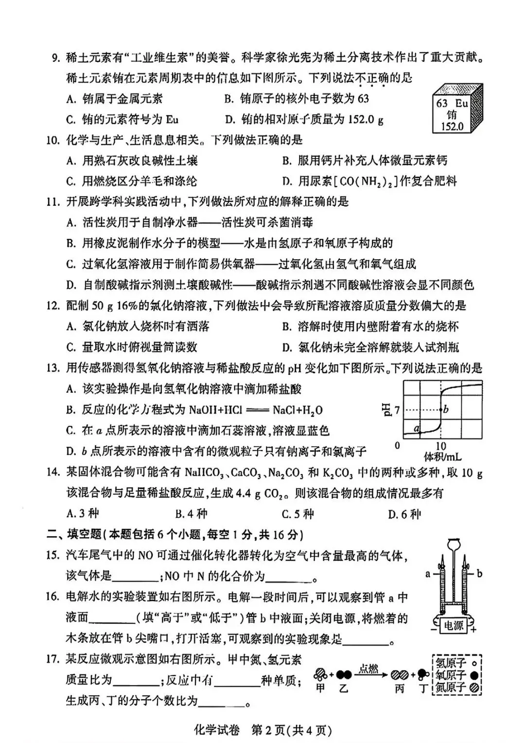 真题回顾|2025年中考化学真题回顾及备考建议 第2张