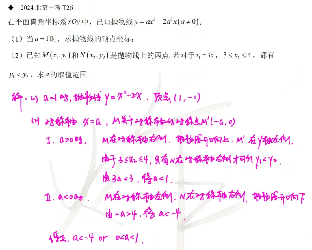 北京数学中考题型12:二次函数综合 第2张