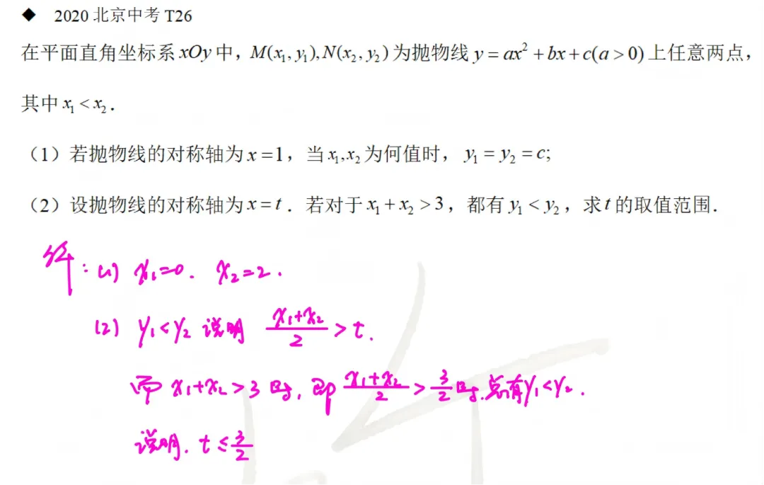 北京数学中考题型12:二次函数综合 第6张