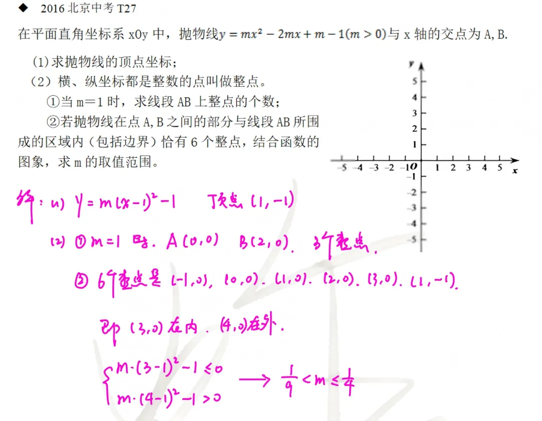 北京数学中考题型12:二次函数综合 第10张
