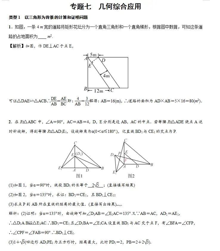 中考数学 | 28种核心题型全解析,寒假每天一练! 第27张