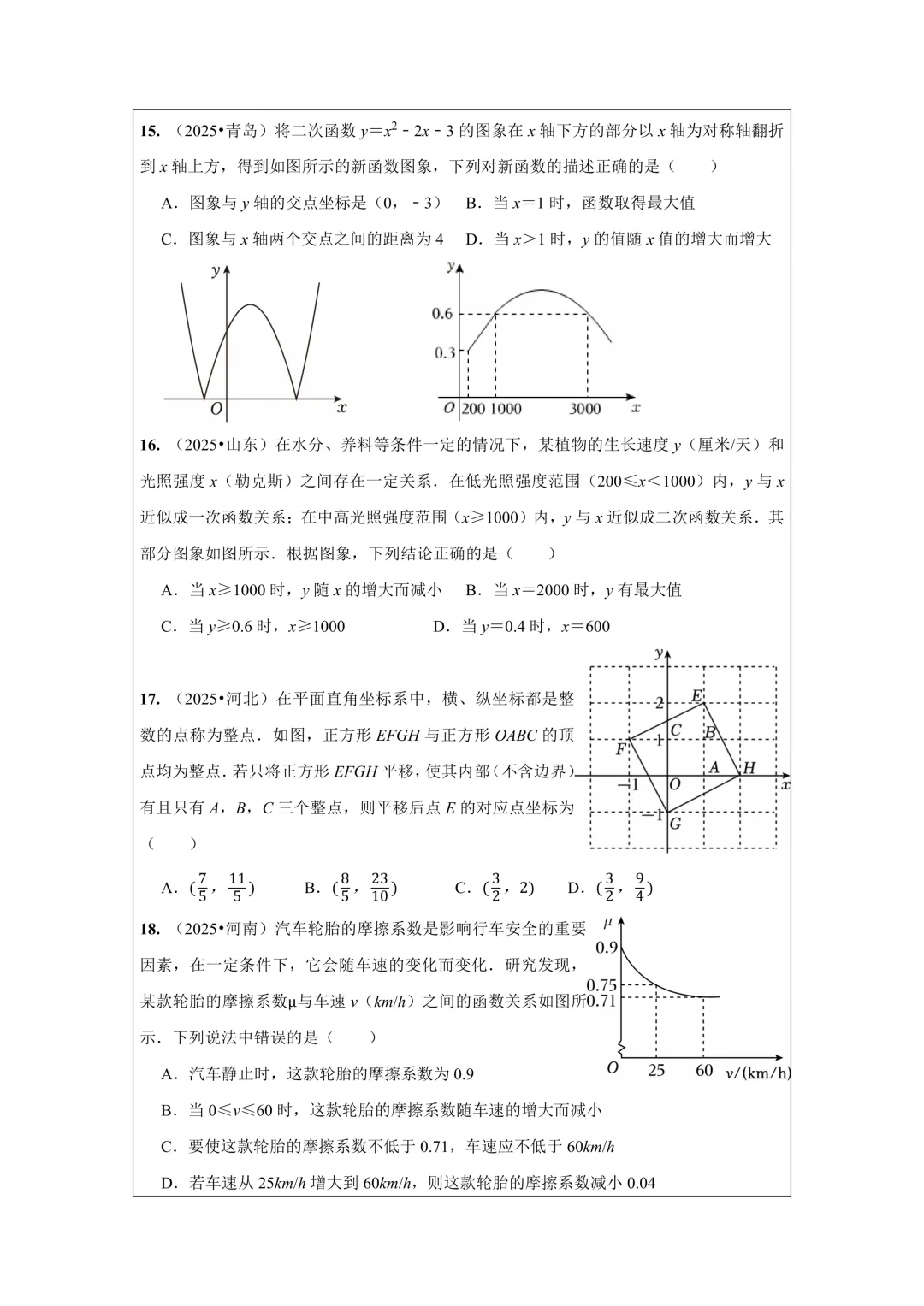 备战2026年中考数学,2025年全国各地中考数学真题压轴题汇编,学会这些题就够了! 第8张