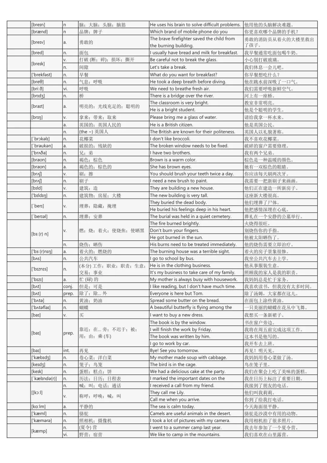 假期词汇过关斩将:中考英语2200词背诵手册(每个词包含实用例句) 第6张