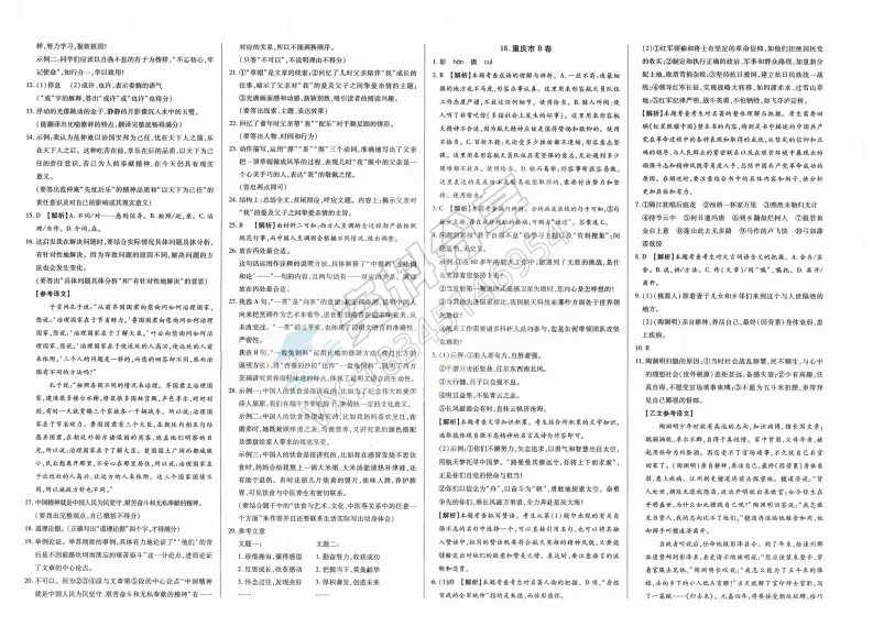2026年中考适用试题精编中考123语文 第15张