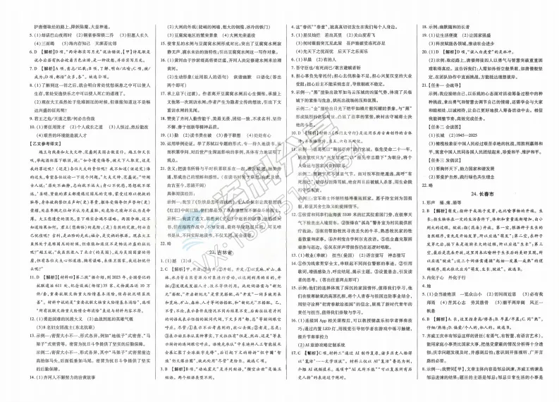 2026年中考适用试题精编中考123语文 第20张