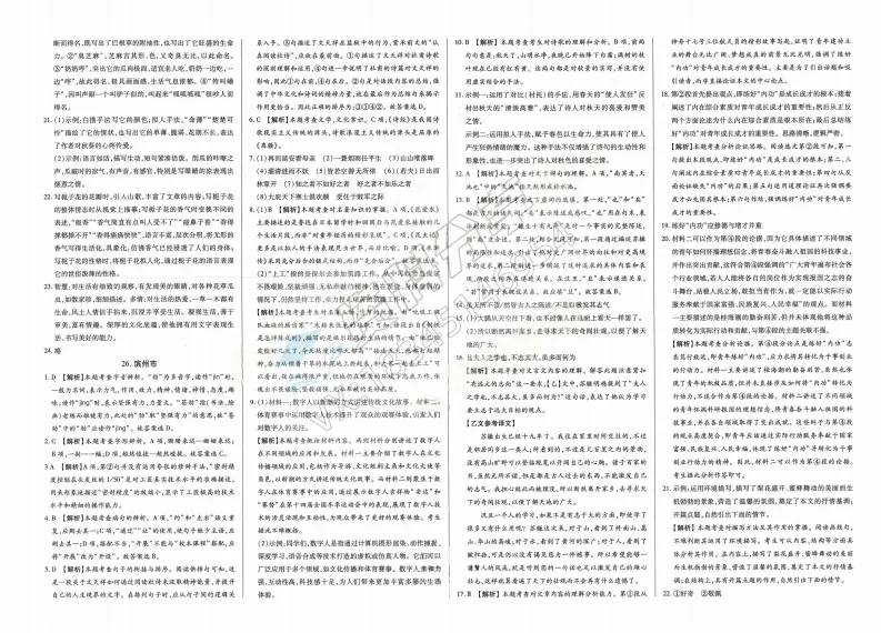 2026年中考适用试题精编中考123语文 第22张