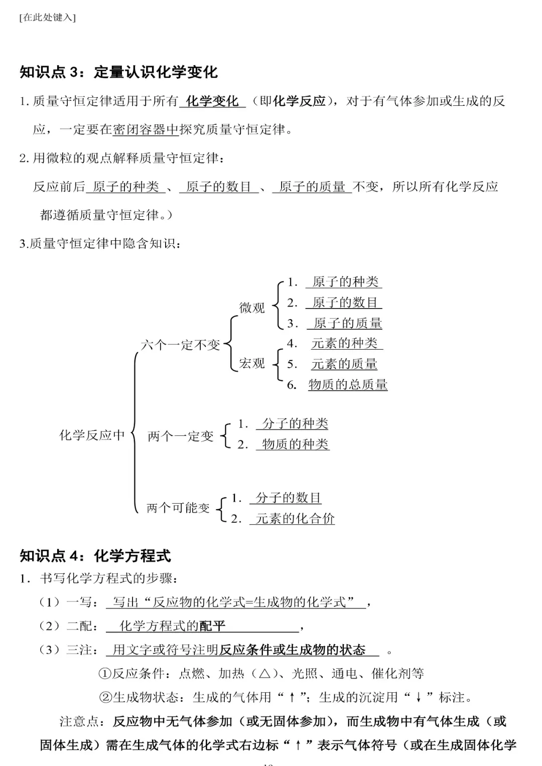 初中化学中考重难点知识考前总结 第19张